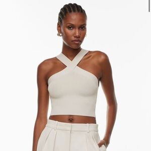 Aritzia Babaton sculpt criss cross tank